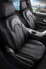 Funda de Asiento de Coche Panda Sevilla Serie Tela de Lino 1+1 Plazas