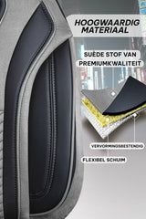 Funda de Asiento de Coche Panda Tokyo Serie Tela de Ante y Cuero Lujo 1+1 Plazas