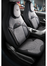 Funda de Asiento de Coche Panda Enzo Serie Tela de Lino 1+1 Plazas