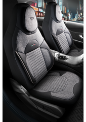 Funda de Asiento de Coche Panda Enzo Serie Tela de Lino 1+1 Plazas