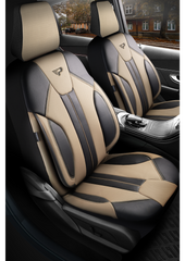 Funda de Asiento de Coche Panda Carlone Serie de Cuero Completo 1+1 Plazas