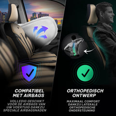 Funda de Asiento de Coche Panda Lisbon Serie Tela Alcantara 1+1 Plazas