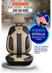 Funda de Asiento de Coche Panda Carlone Serie de Cuero Completo 1+1 Plazas