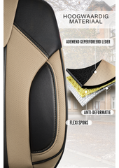 Funda de Asiento de Coche Panda Carlone Serie de Cuero Completo 1+1 Plazas