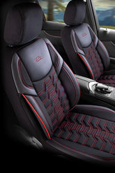 Autostoelhoes Berlijn | Linnenstof Lederenlook Ortopedisch Ontwerp Panda Seat Cover