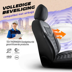 Funda de Asiento Florida | Tela de Lino Imitación Cuero Diseño Ortopédico