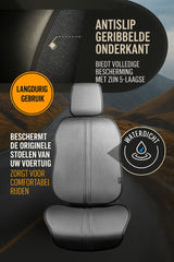 Serie Panda Assos Tejido Velucantra - Juego Completo de Fundas Protectores de Asiento