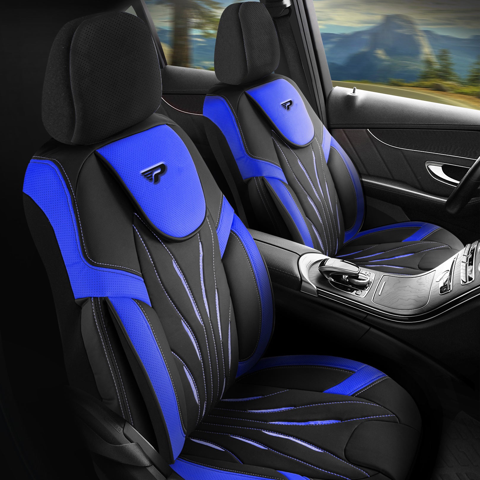 Panda Pars Serie Leder Autositzbezug 1+1 Sitze
