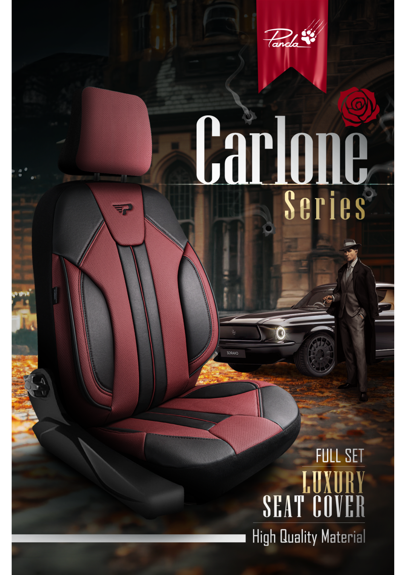 Panda Carlone Serie Vollleder Autositzbezug 1+1 Sitze