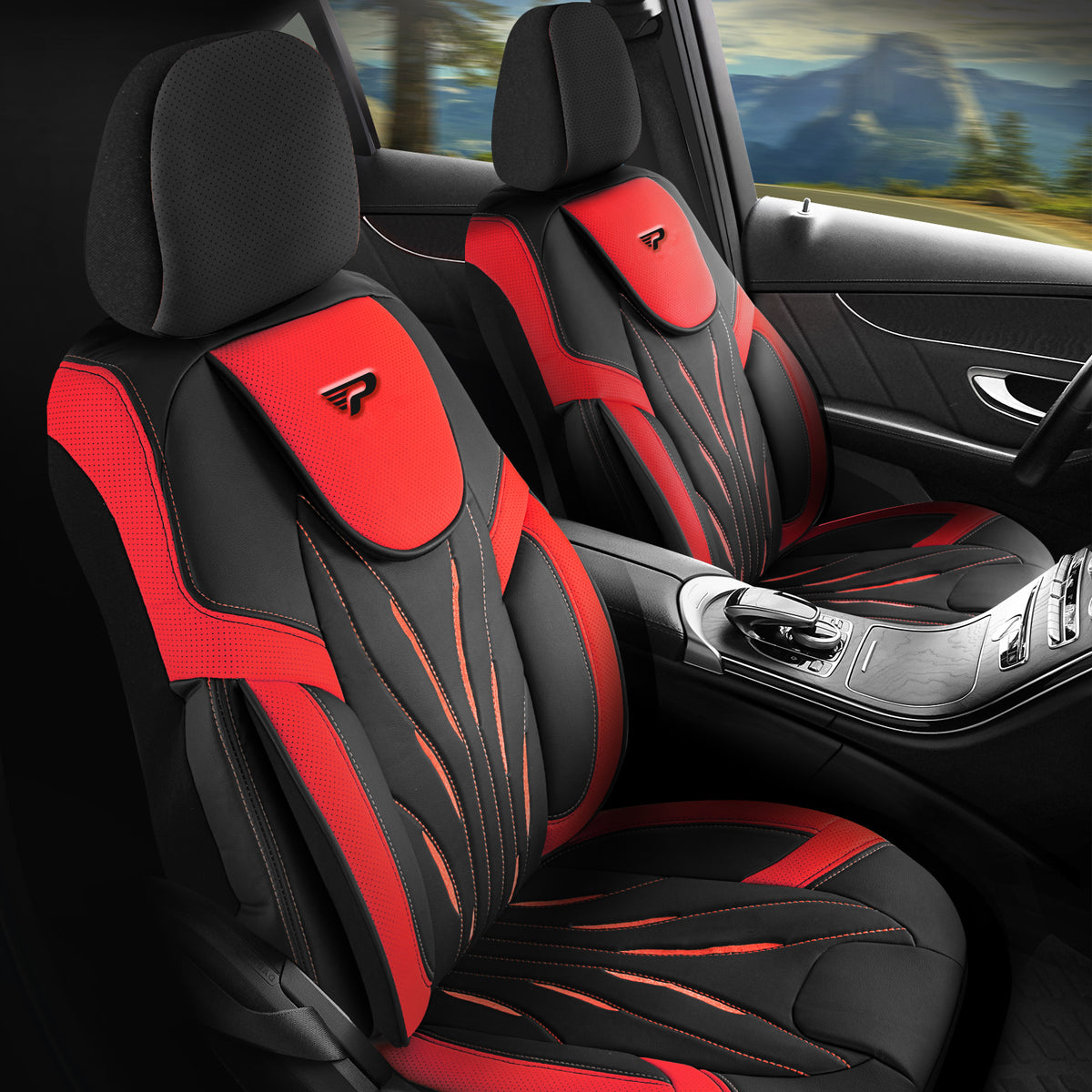 Panda Pars Serie Leder Autositzbezug 1+1 Sitze