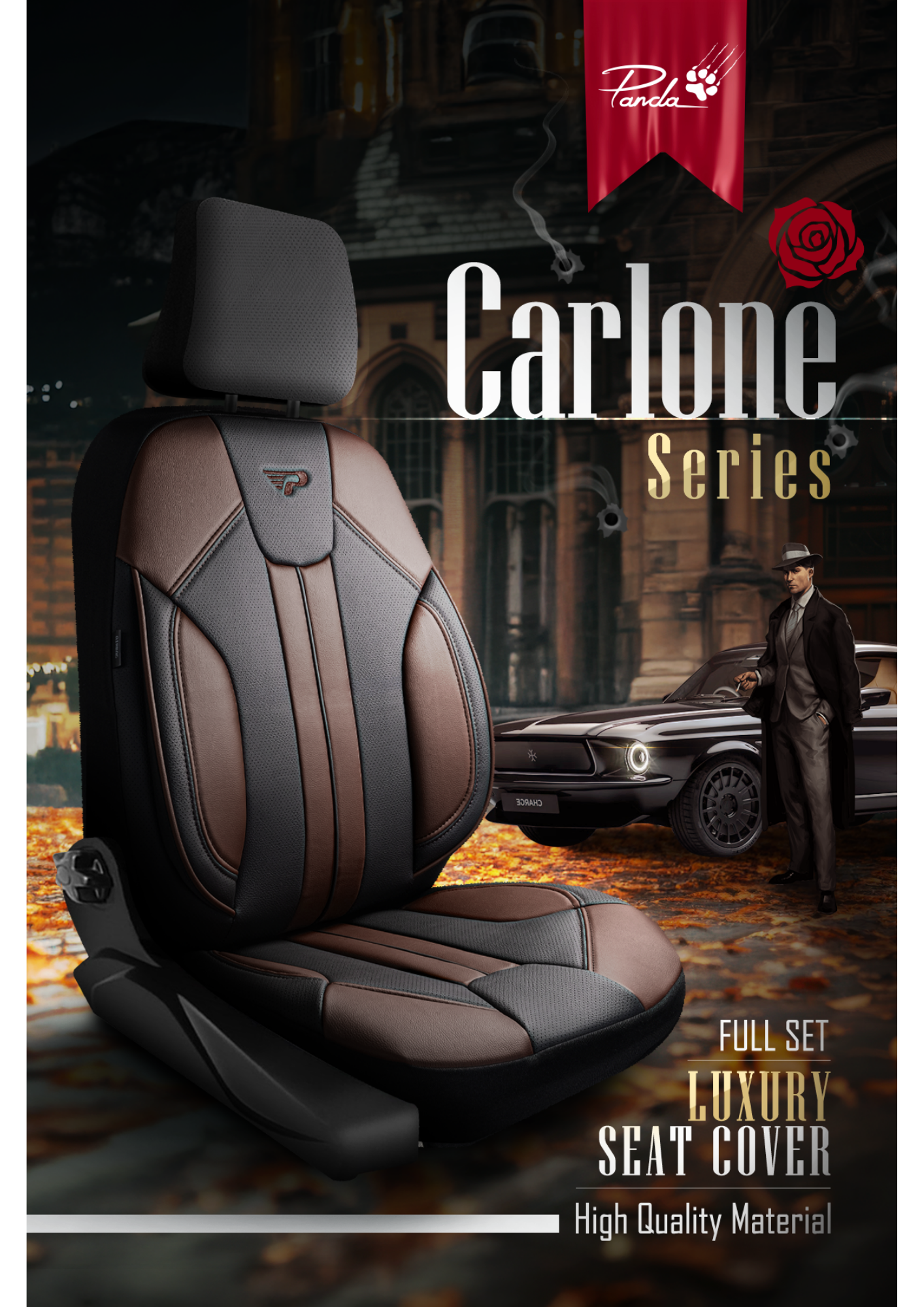 Panda Carlone Serie Vollleder Autositzbezug 1+1 Sitze