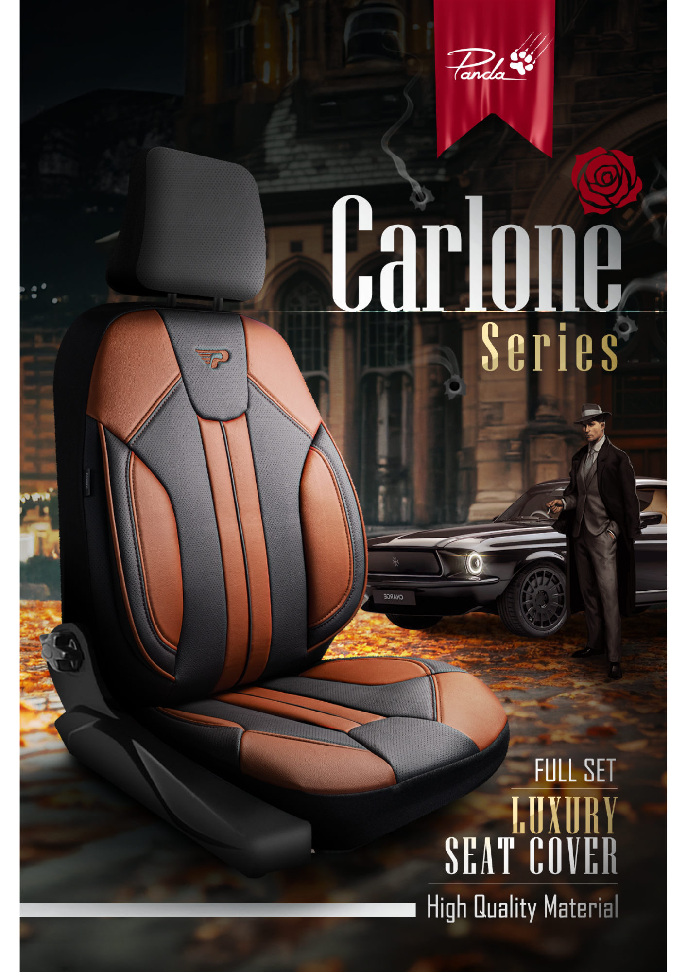 Panda Carlone Serie Vollleder Autositzbezug 1+1 Sitze