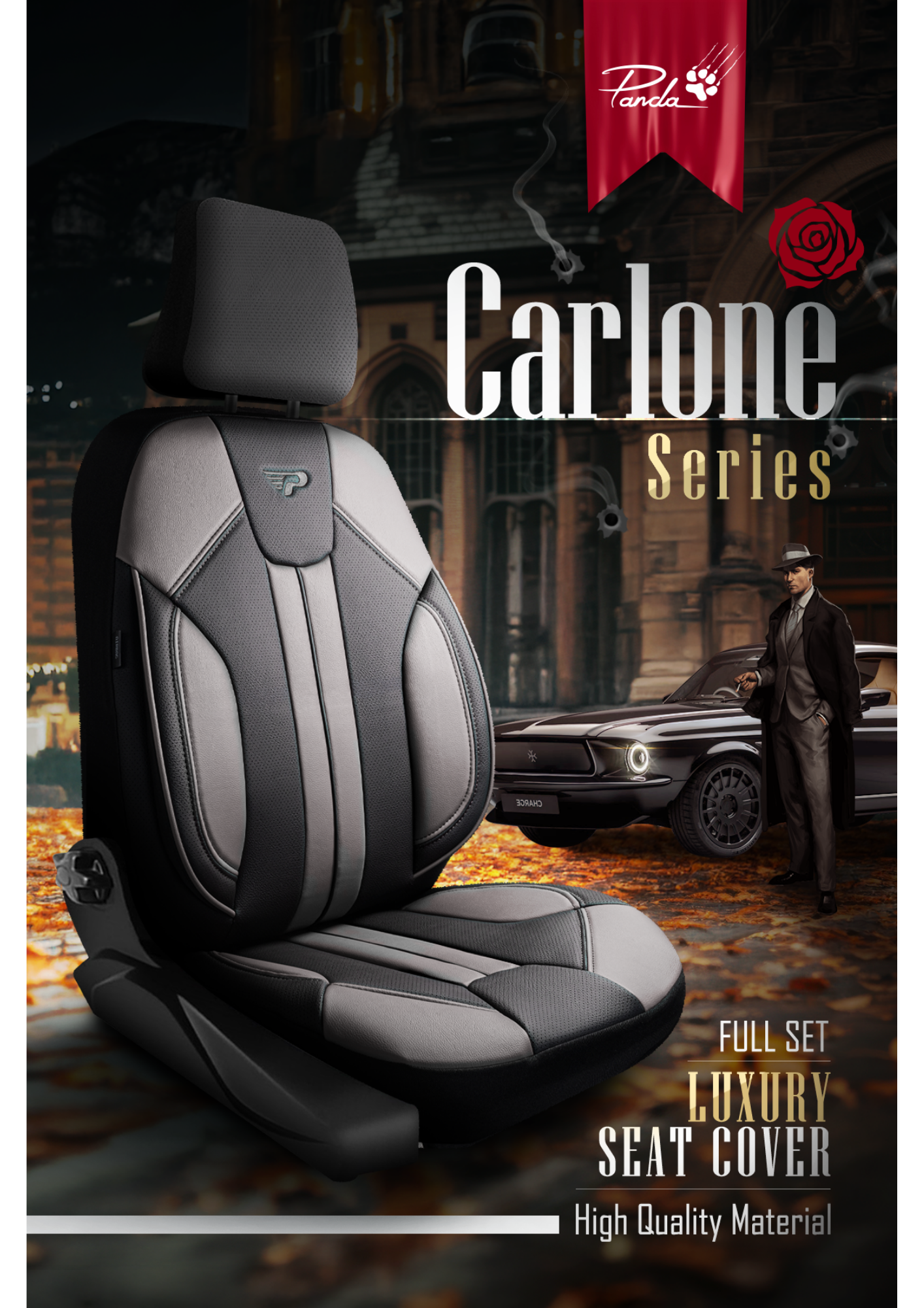 Panda Carlone Serie Vollleder Autositzbezug 1+1 Sitze