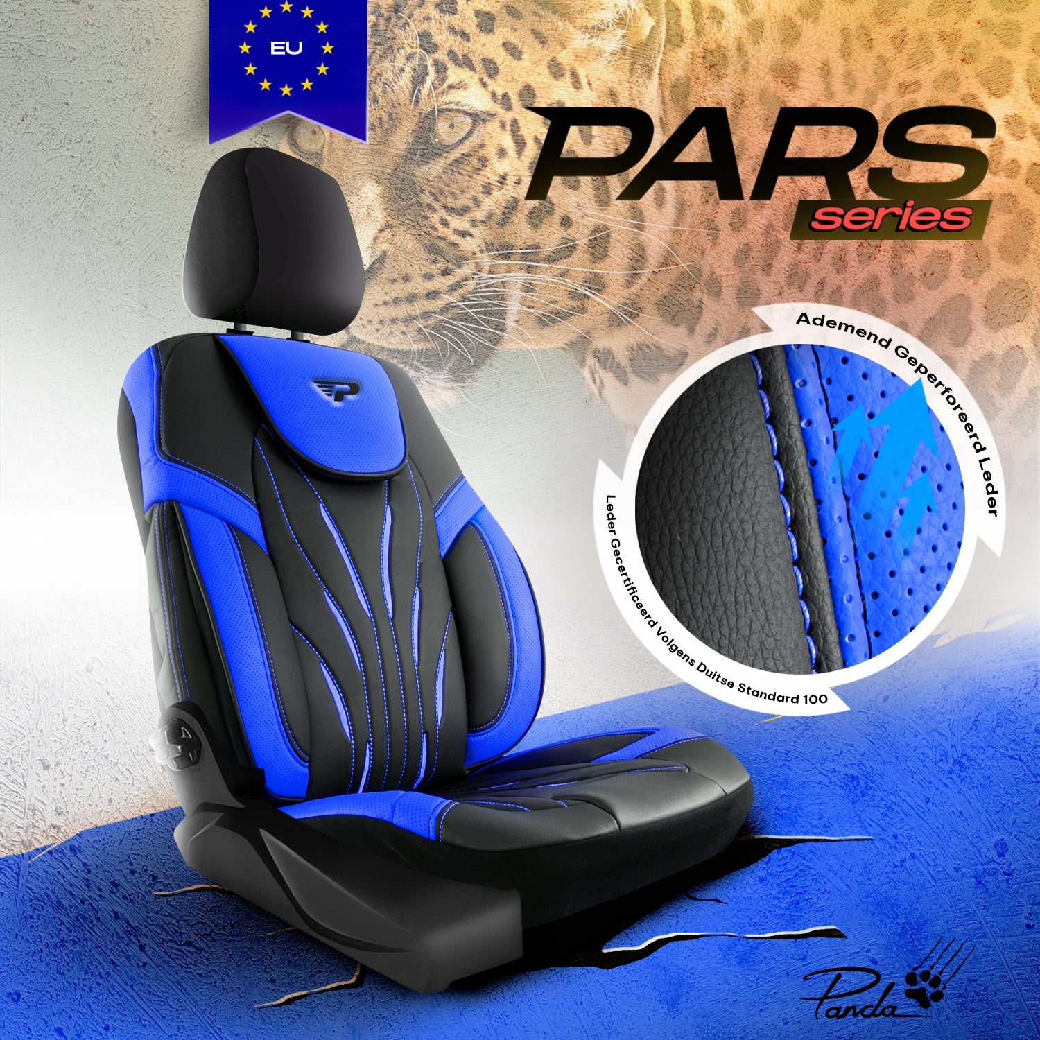 Panda Pars Serie Leder Autositzbezug 1+1 Sitze