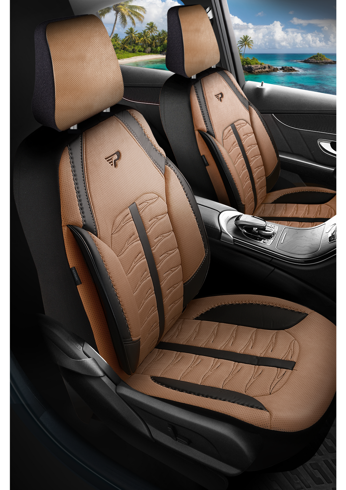 Panda Barbados Serie Alcantra Stof Autostoelhoes 1+1 Zits