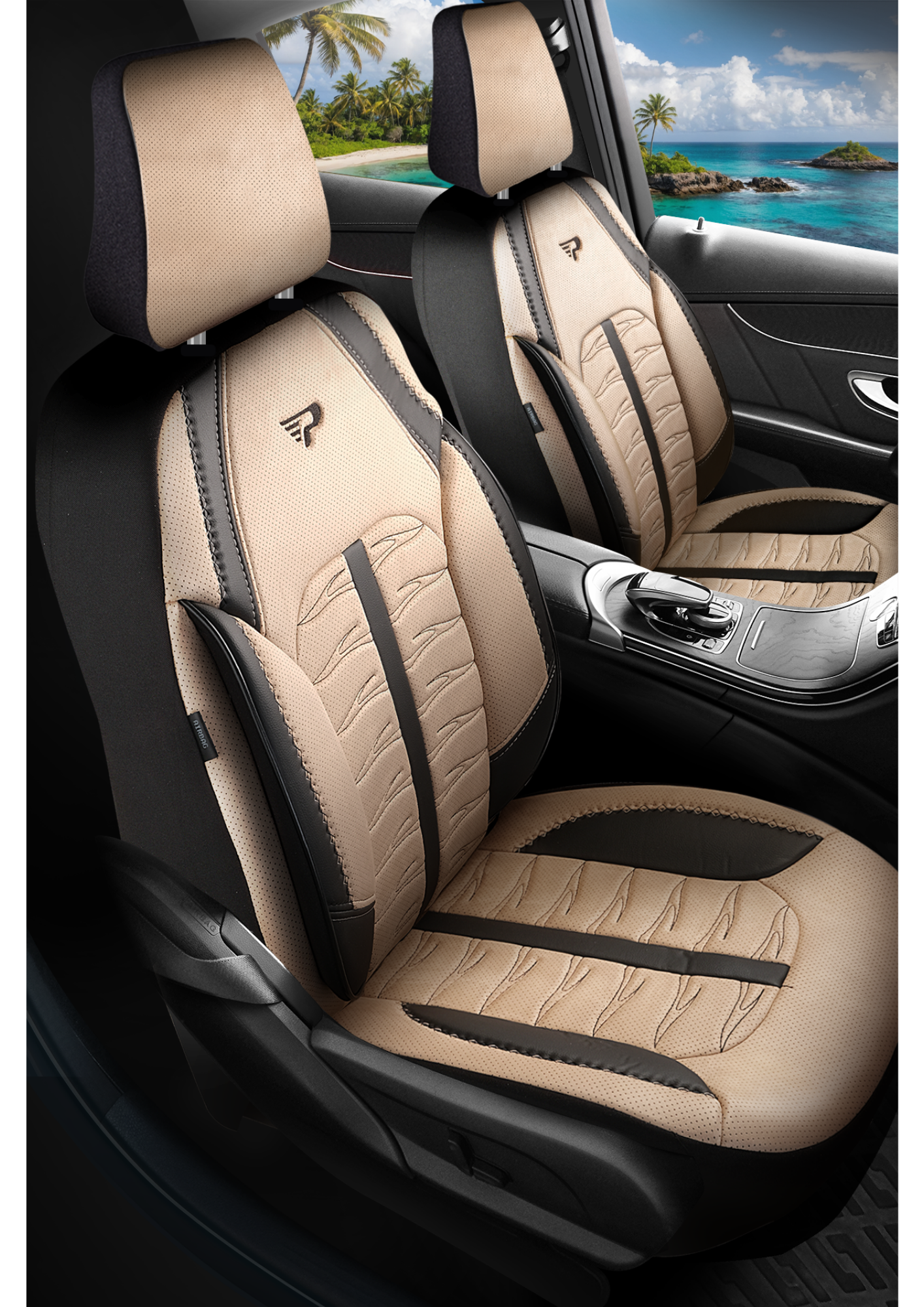 Panda Barbados Serie Alcantra Stof Autostoelhoes 1+1 Zits