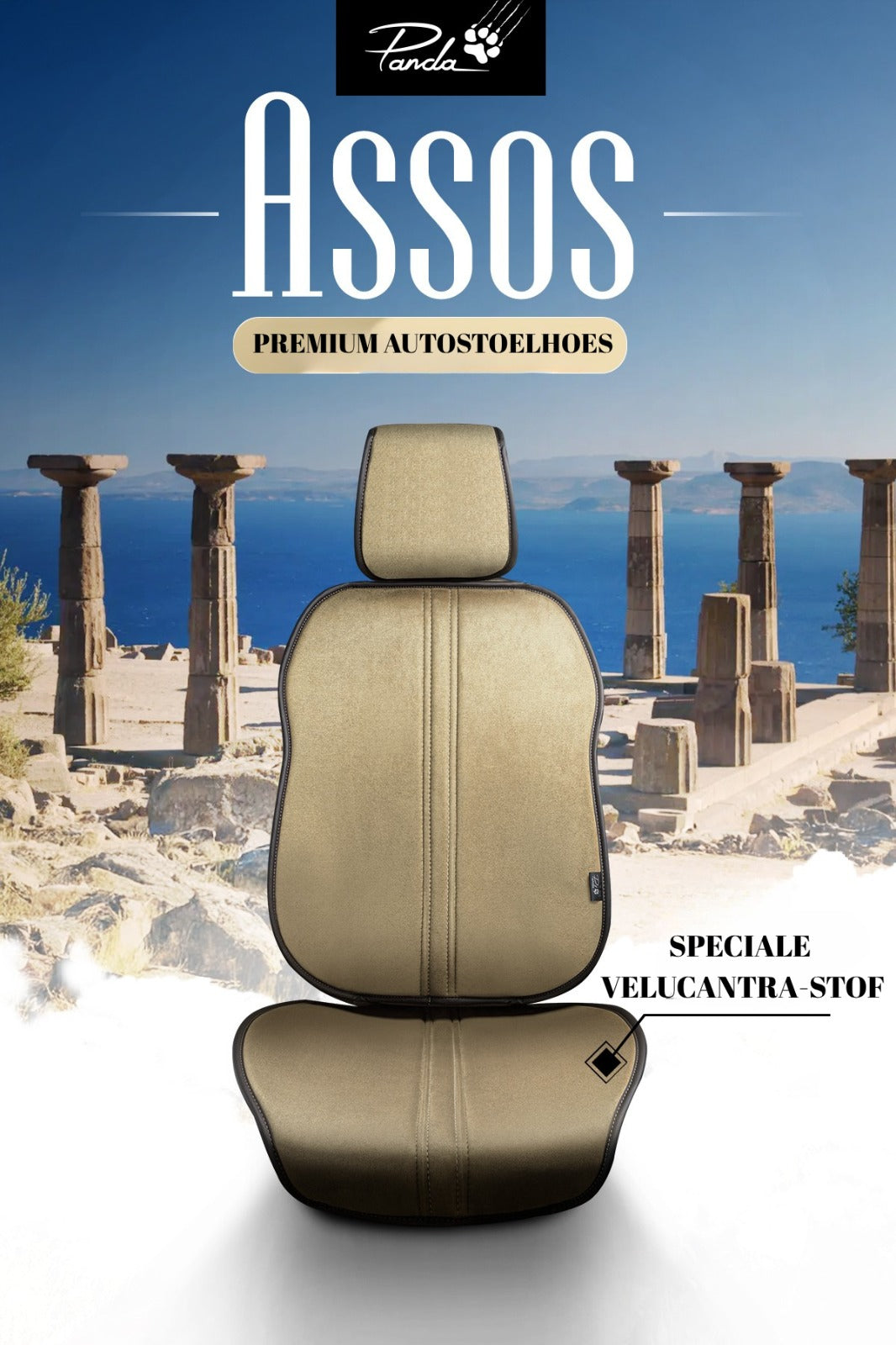 Serie Panda Assos Tessuto Velucantra - Set Completo Coprisedili Protettivi