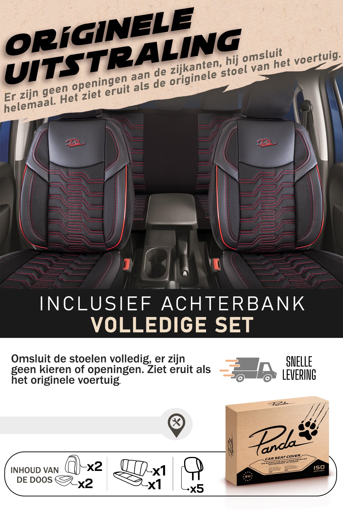 Housse de Siège Berlin | Tissu Lin Aspect Cuir Design Orthopédique