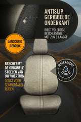 Serie Panda Biga Lino, Set Anti-Sudore – Set Completo Coprisedili Protettivi