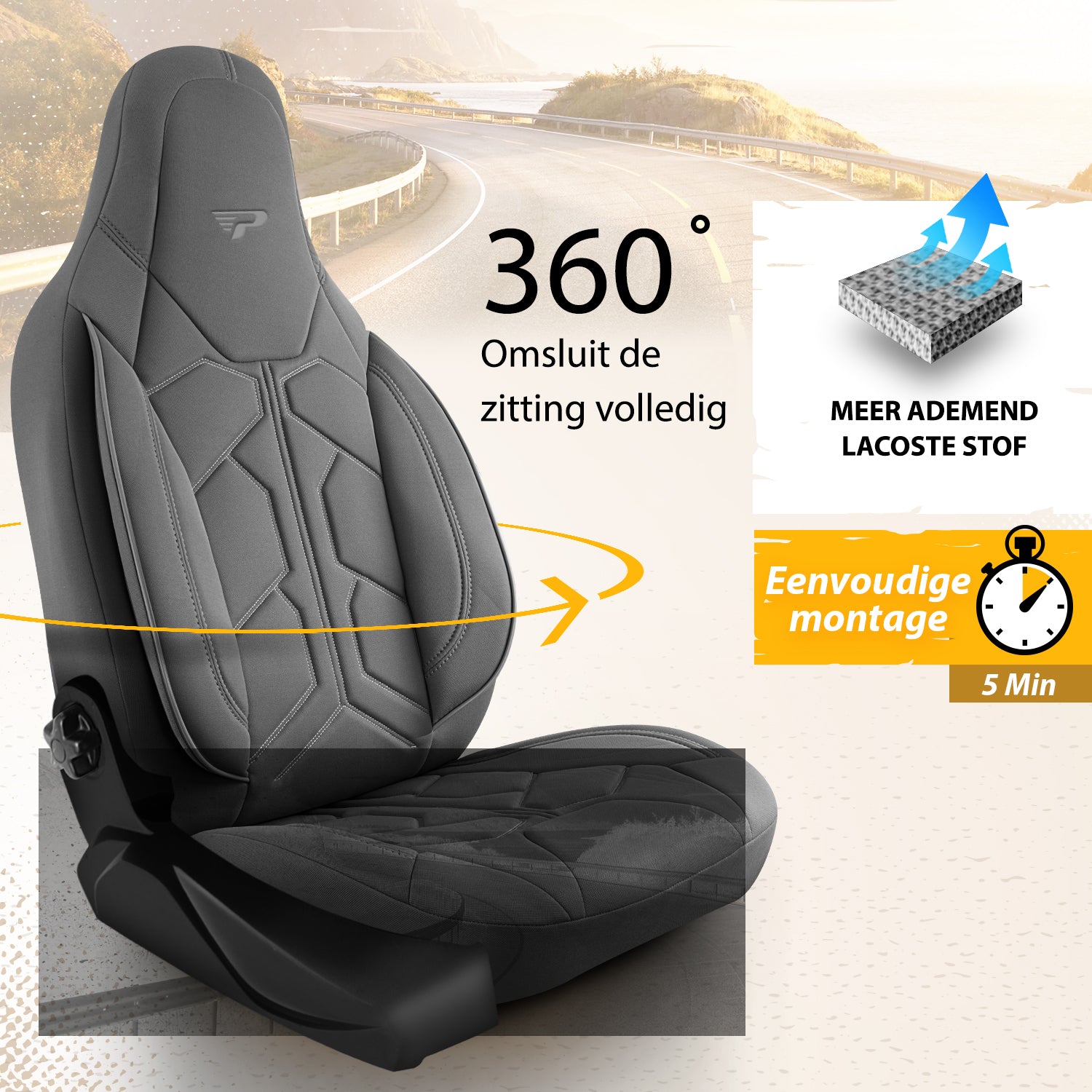 Coprisedile Camper 1+1 Tessuto Jacquard Ducato, Jumper, Boxer