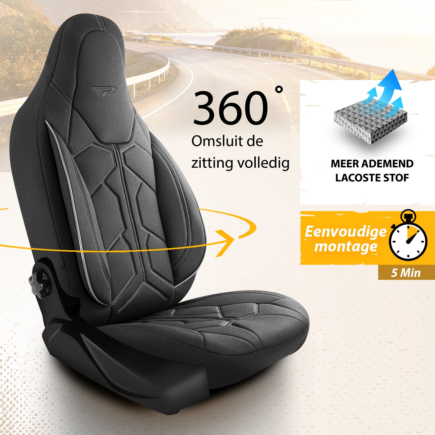 Coprisedile Camper 1+1 Tessuto Jacquard Ducato, Jumper, Boxer