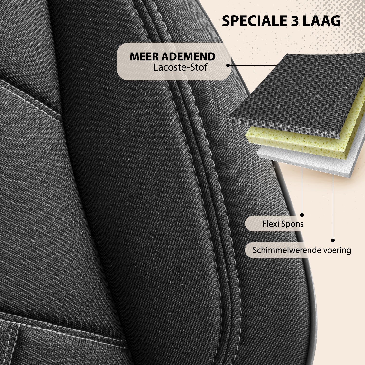 Coprisedile Camper 1+1 Tessuto Jacquard Ducato, Jumper, Boxer