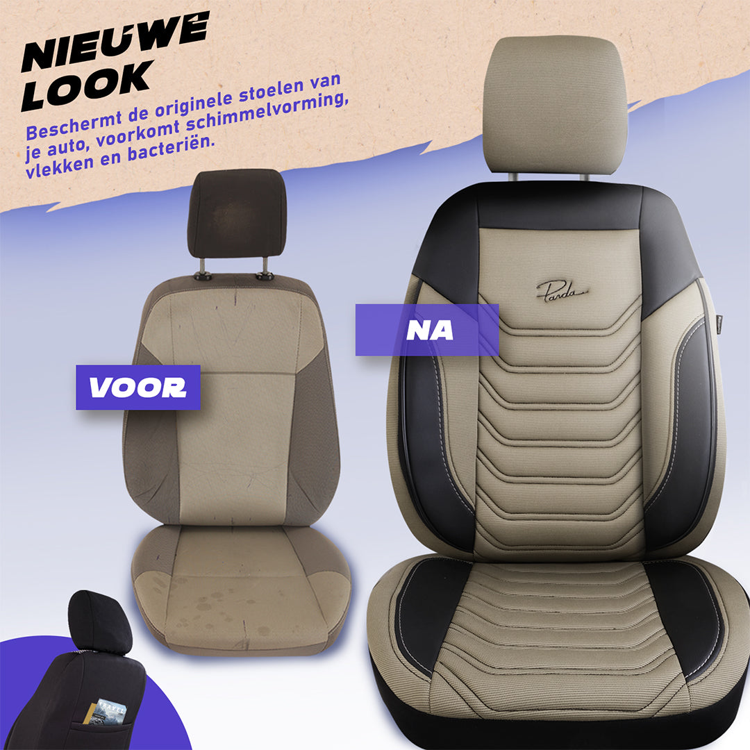Funda de Asiento Florida | Tela de Lino Imitación Cuero Diseño Ortopédico
