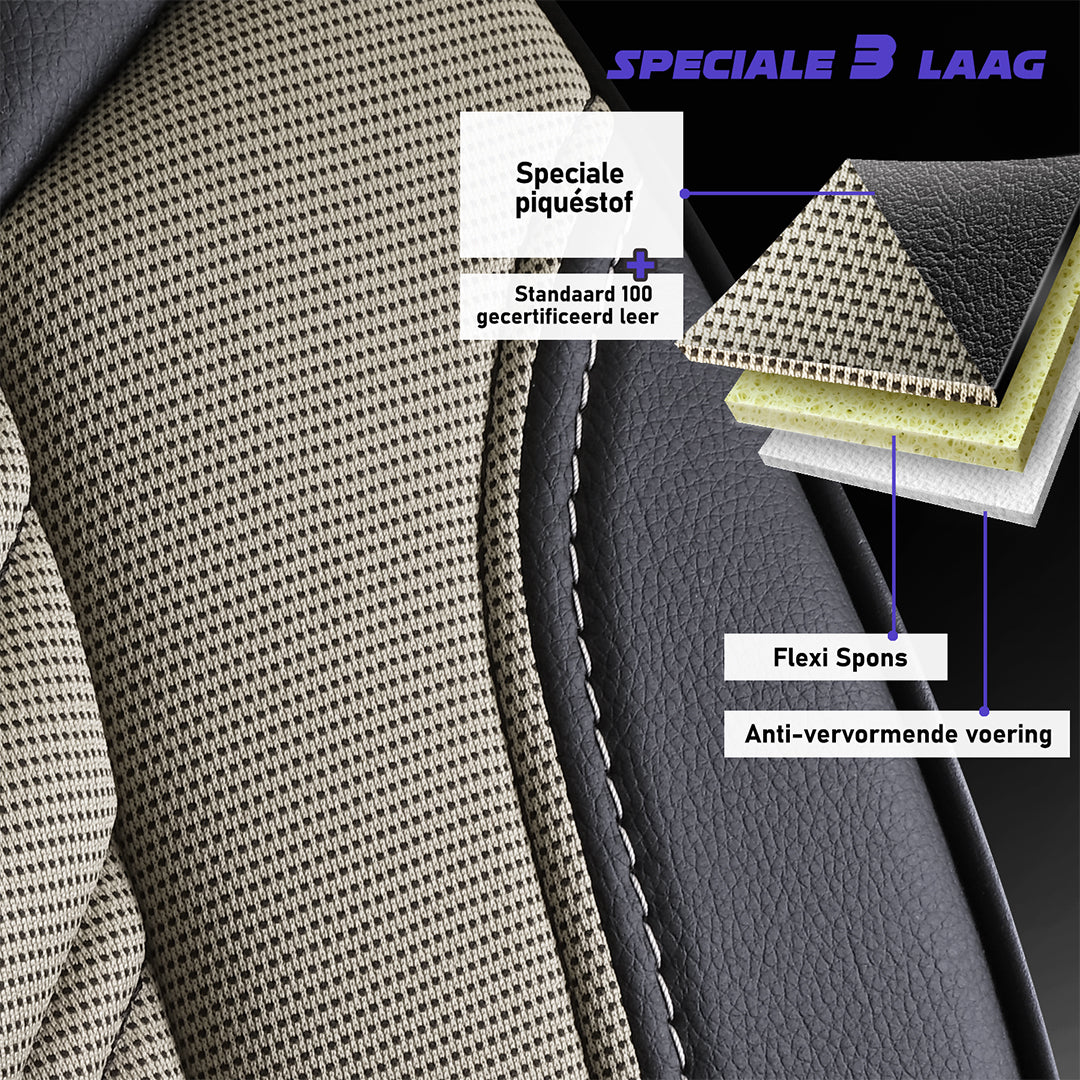 Funda de Asiento Florida | Tela de Lino Imitación Cuero Diseño Ortopédico