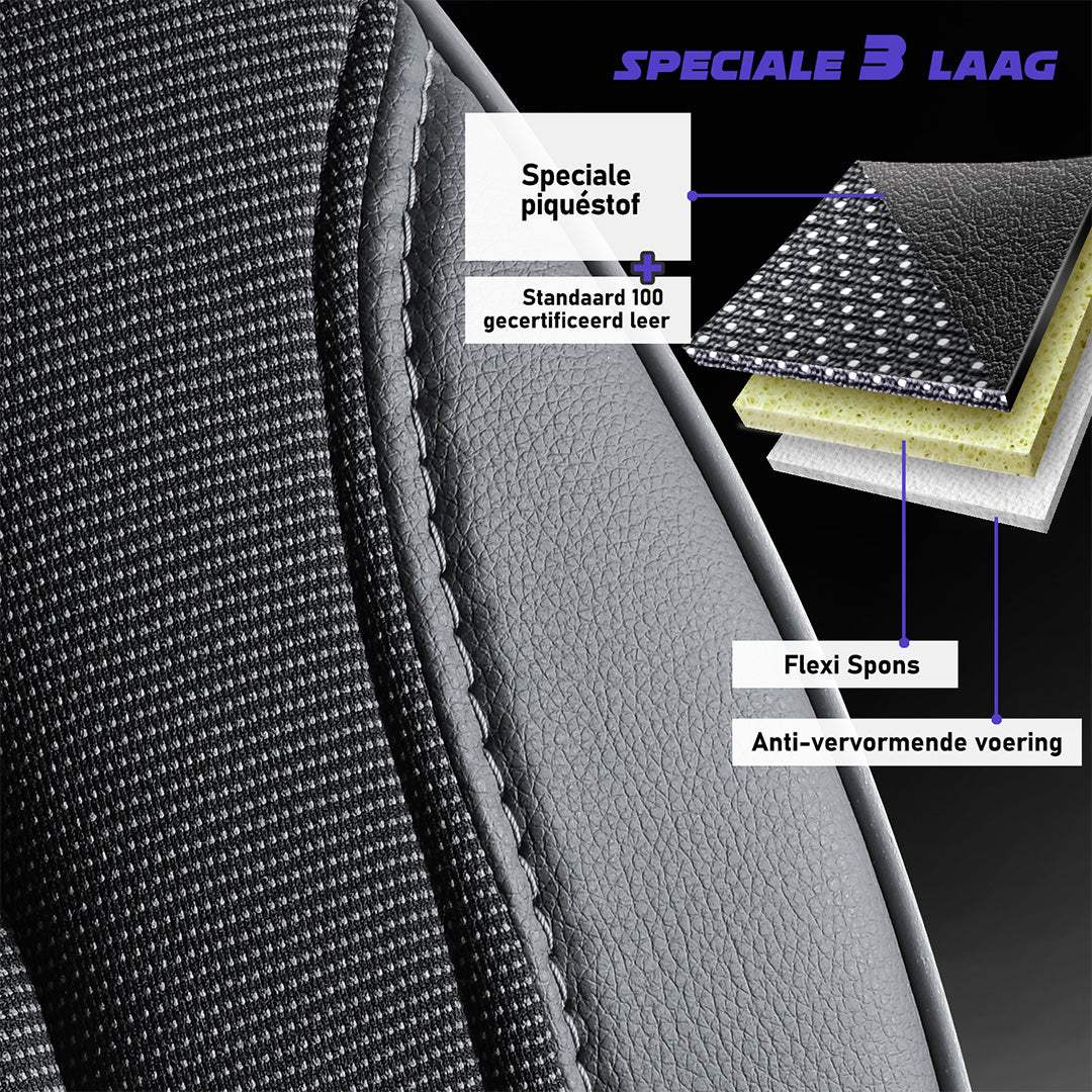 Funda de Asiento Florida | Tela de Lino Imitación Cuero Diseño Ortopédico