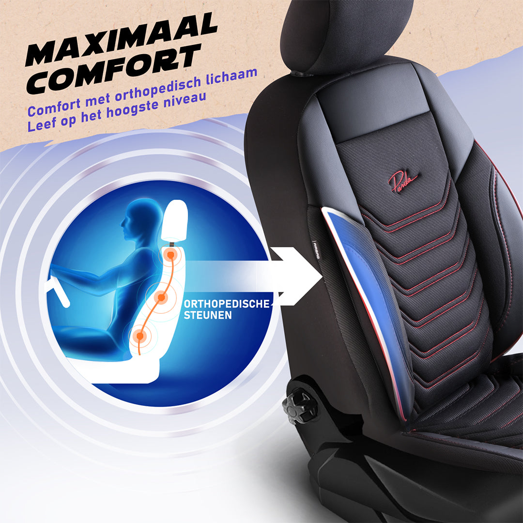 Funda de Asiento Florida | Tela de Lino Imitación Cuero Diseño Ortopédico