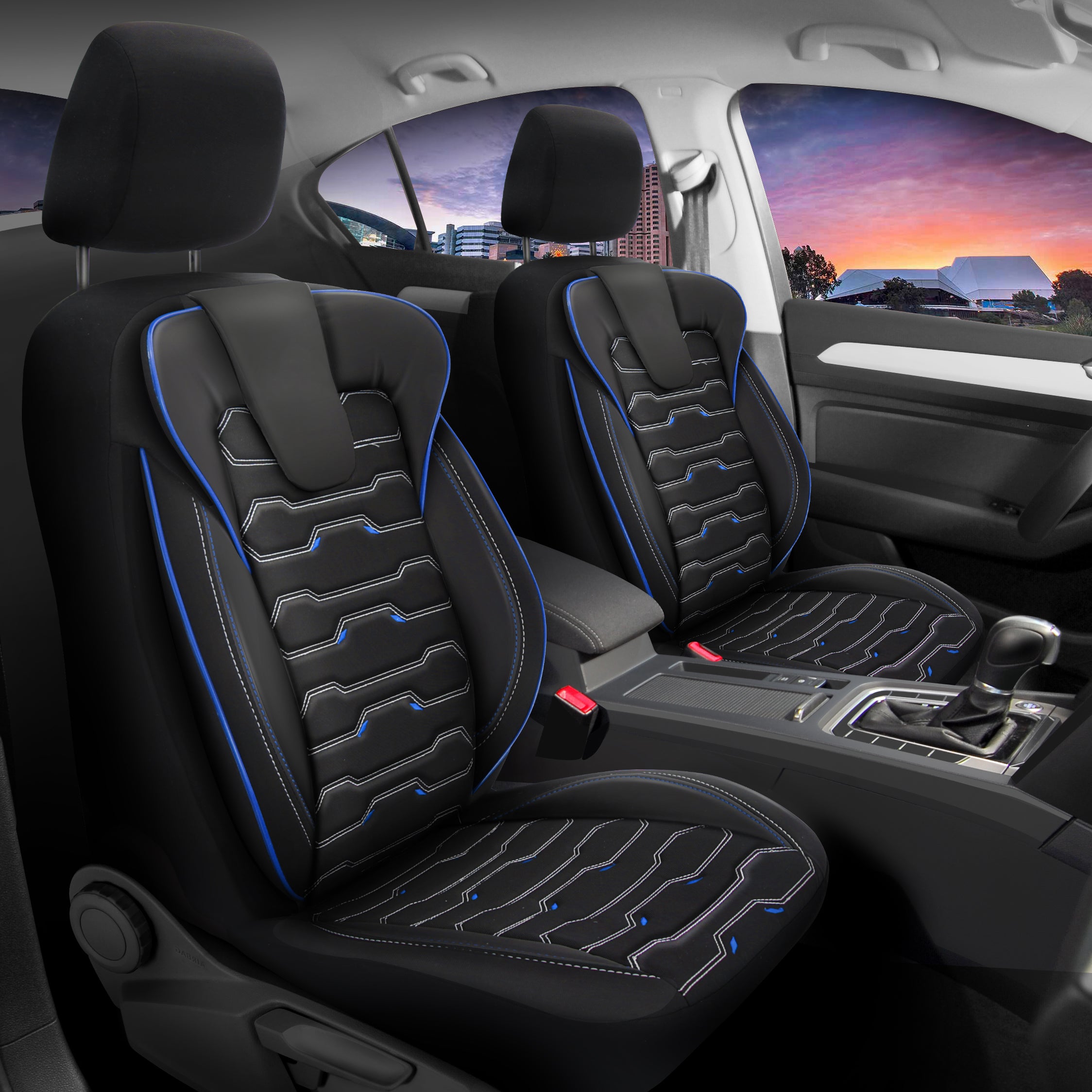 Funda de Asiento Sport | Tela de Lino Imitación Cuero Diseño Ortopédico