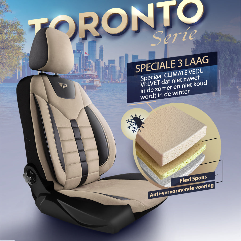 Autositzbezug Toronto | Leinenstoff Wildleder Orthopädisches Design
