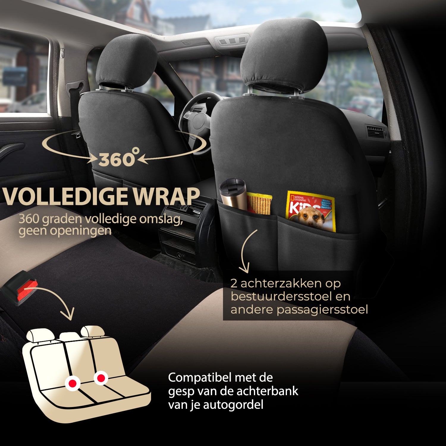 Autositzbezug Toronto | Leinenstoff Wildleder Orthopädisches Design
