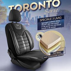 Autositzbezug Toronto | Leinenstoff Wildleder Orthopädisches Design