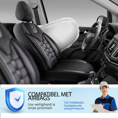 Autositzbezug Toronto | Leinenstoff Wildleder Orthopädisches Design