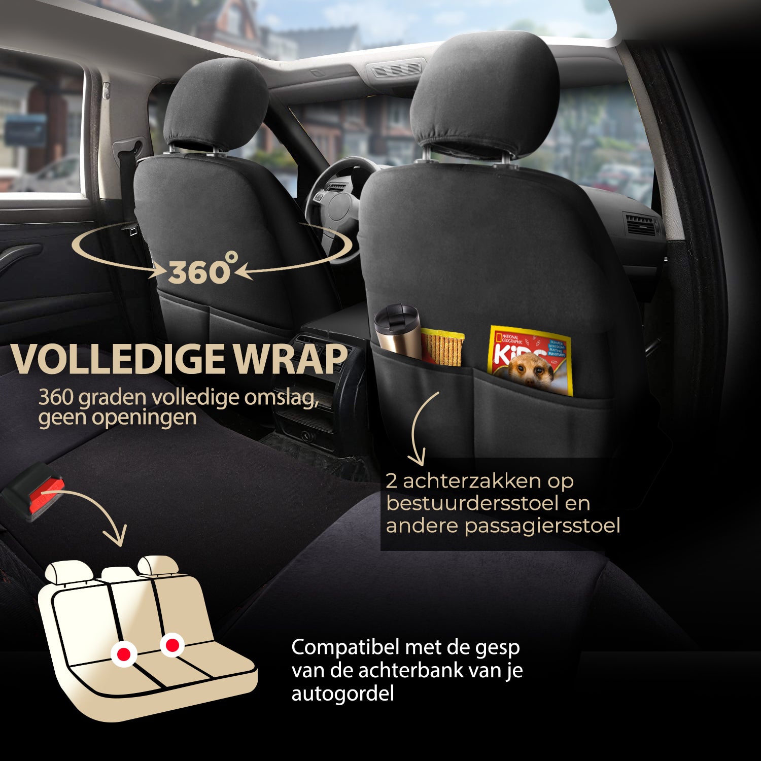 Autositzbezug Toronto | Leinenstoff Wildleder Orthopädisches Design