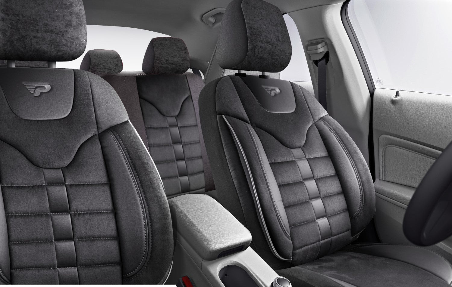 Autositzbezug Toronto | Leinenstoff Wildleder Orthopädisches Design