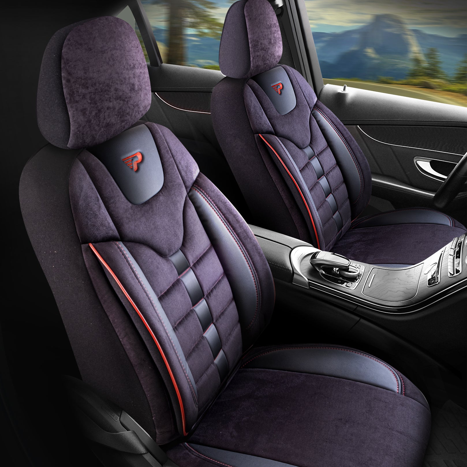 Autositzbezug Toronto | Leinenstoff Wildleder Orthopädisches Design