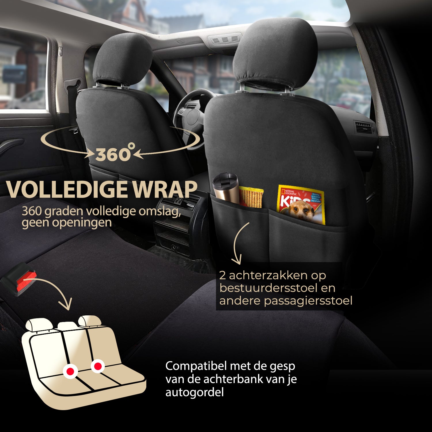Autositzbezug Toronto | Leinenstoff Wildleder Orthopädisches Design