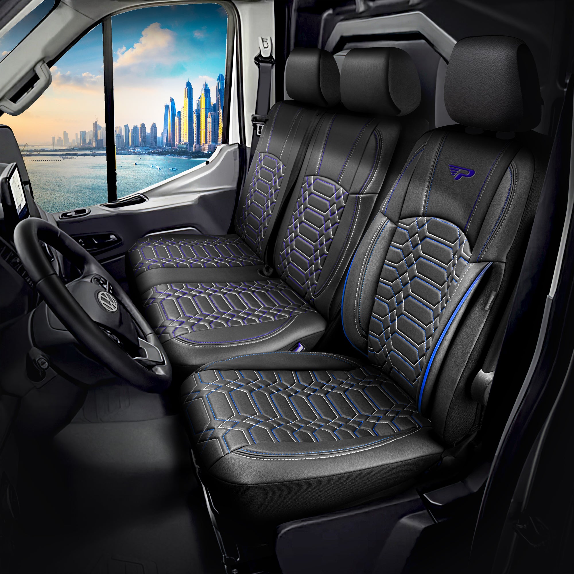 Nutzfahrzeug Sitzbezug Rom 1+2 Sitze Vollleder BOXER, DUCATO, JUMPER