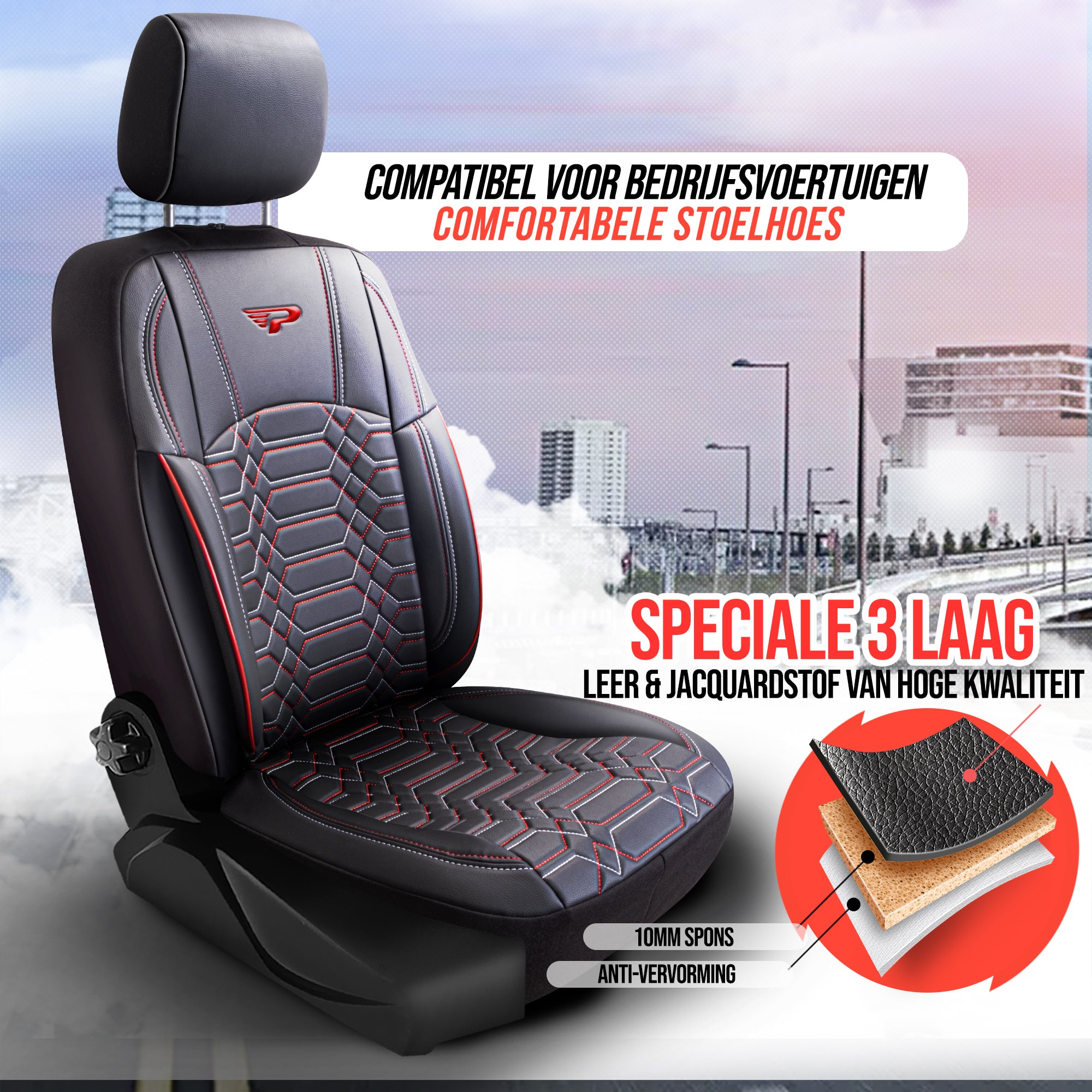 Nutzfahrzeug Sitzbezug Rom 1+2 Sitze Vollleder BOXER, DUCATO, JUMPER