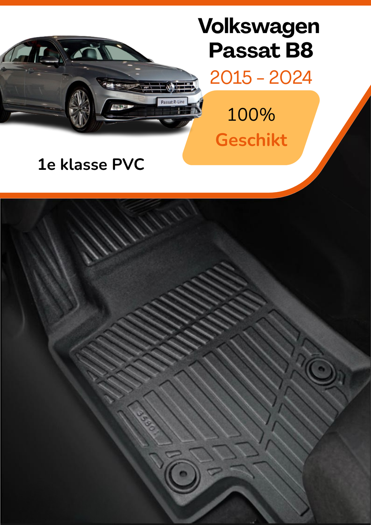 Volkswagen Passat B8 Car Mats From 2015-2024